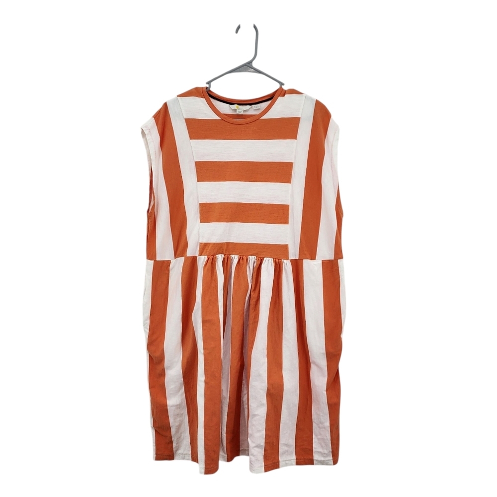 Boden Women's 10% Cotton Wide Stripes Jersey T-Shirt Dress - 16